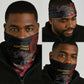 Equatorial Guinea Elephant Neck Gaiter - Hibiscus Flowers and Tribal Patterns TS04
