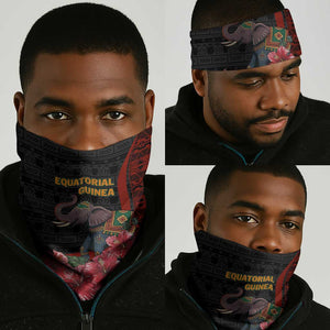 Equatorial Guinea Elephant Neck Gaiter - Hibiscus Flowers and Tribal Patterns - African Pride