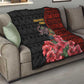 Equatorial Guinea Elephant Quilt - Hibiscus Flowers and Tribal Patterns