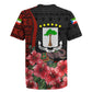 Equatorial Guinea Elephant Rugby Jersey - Hibiscus Flowers and Tribal Patterns