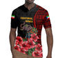 Equatorial Guinea Elephant Rugby Jersey - Hibiscus Flowers and Tribal Patterns