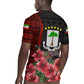 Equatorial Guinea Elephant Rugby Jersey - Hibiscus Flowers and Tribal Patterns