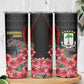 Equatorial Guinea Elephant Skinny Tumbler - Hibiscus Flowers and Tribal Patterns