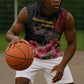 Equatorial Guinea Elephant Sleeveless Hoodie - Hibiscus Flowers and Tribal Patterns - African Pride