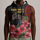 Equatorial Guinea Elephant Sleeveless Hoodie - Hibiscus Flowers and Tribal Patterns - African Pride