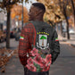 Equatorial Guinea Elephant Sweatshirt - Hibiscus Flowers and Tribal Patterns