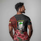 Equatorial Guinea Elephant T shirt - Hibiscus Flowers and Tribal Patterns