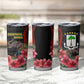 Equatorial Guinea Elephant Tumbler Cup - Hibiscus Flowers and Tribal Patterns