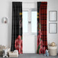 Equatorial Guinea Elephant Window Curtain - Hibiscus Flowers and Tribal Patterns