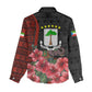 Equatorial Guinea Elephant Women Casual Shirt - Hibiscus Flowers and Tribal Patterns