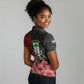 Equatorial Guinea Elephant Women Polo Shirt - Hibiscus Flowers and Tribal Patterns