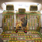 Equatorial Guinea Back Car Seat Cover - Lion Print and Traditional African Kente Patterns