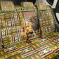 Equatorial Guinea Back Car Seat Cover - Lion Print and Traditional African Kente Patterns