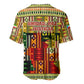 Equatorial Guinea Baseball Jersey - Lion Print and Traditional African Kente Patterns