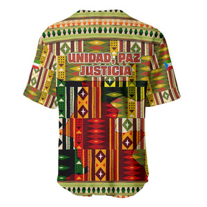 Equatorial Guinea Baseball Jersey - Lion Print and Traditional African Kente Patterns