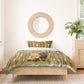 Equatorial Guinea Bedding Set - Lion Print and Traditional African Kente Patterns
