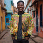 Equatorial Guinea Bomber Jacket - Lion Print and Traditional African Kente Patterns