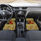 Equatorial Guinea Car Mats - Lion Print and Traditional African Kente Patterns