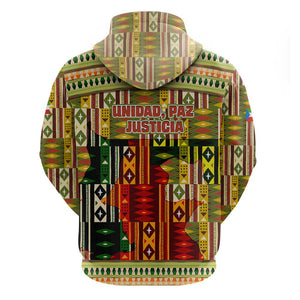 Equatorial Guinea Hoodie - Lion Print and Traditional African Kente Patterns