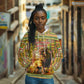 Equatorial Guinea Hoodie - Lion Print and Traditional African Kente Patterns