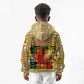 Equatorial Guinea Kid Hoodie - Lion Print and Traditional African Kente Patterns