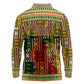 Equatorial Guinea Long Sleeve Polo Shirt - Lion Print and Traditional African Kente Patterns
