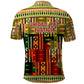 Equatorial Guinea Polo Shirt - Lion Print and Traditional African Kente Patterns
