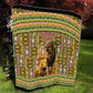 Equatorial Guinea Quilt - Lion Print and Traditional African Kente Patterns