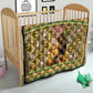 Equatorial Guinea Quilt - Lion Print and Traditional African Kente Patterns