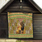 Equatorial Guinea Quilt - Lion Print and Traditional African Kente Patterns