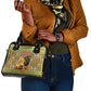 Equatorial Guinea Shoulder Handbag - Lion Print and Traditional African Kente Patterns