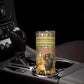 Equatorial Guinea Skinny Tumbler - Lion Print and Traditional African Kente Patterns