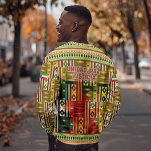 Equatorial Guinea Sweatshirt - Lion Print and Traditional African Kente Patterns