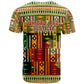 Equatorial Guinea T shirt - Lion Print and Traditional African Kente Patterns