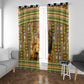Equatorial Guinea Window Curtain - Lion Print and Traditional African Kente Patterns