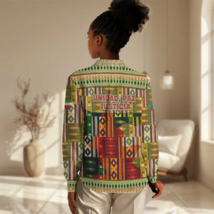 Equatorial Guinea Women Casual Shirt - Lion Print and Traditional African Kente Patterns