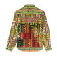 Equatorial Guinea Women Casual Shirt - Lion Print and Traditional African Kente Patterns