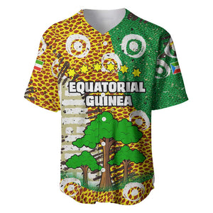 Equatorial Guinea Baobab Tree Baseball Jersey - Tribal Patterns and Heritage Quote