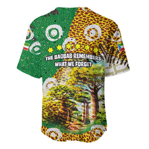 Equatorial Guinea Baobab Tree Baseball Jersey - Tribal Patterns and Heritage Quote