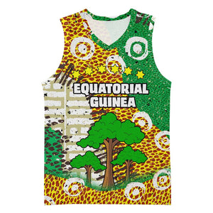 Equatorial Guinea Baobab Tree Basketball Jersey - Tribal Patterns and Heritage Quote - African Pride
