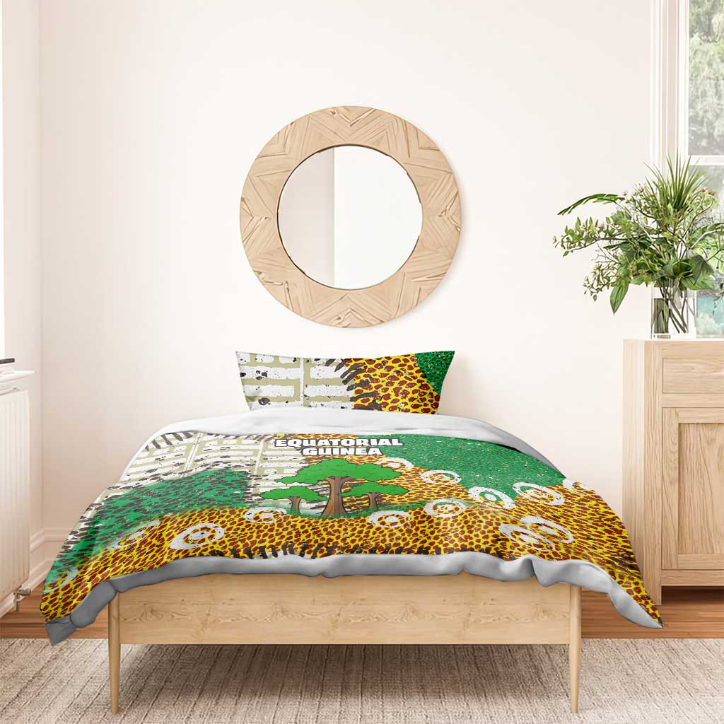 Equatorial Guinea Baobab Tree Bedding Set - Tribal Patterns and Heritage Quote