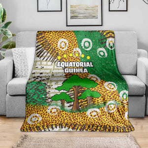 Equatorial Guinea Baobab Tree Blanket - Tribal Patterns and Heritage Quote