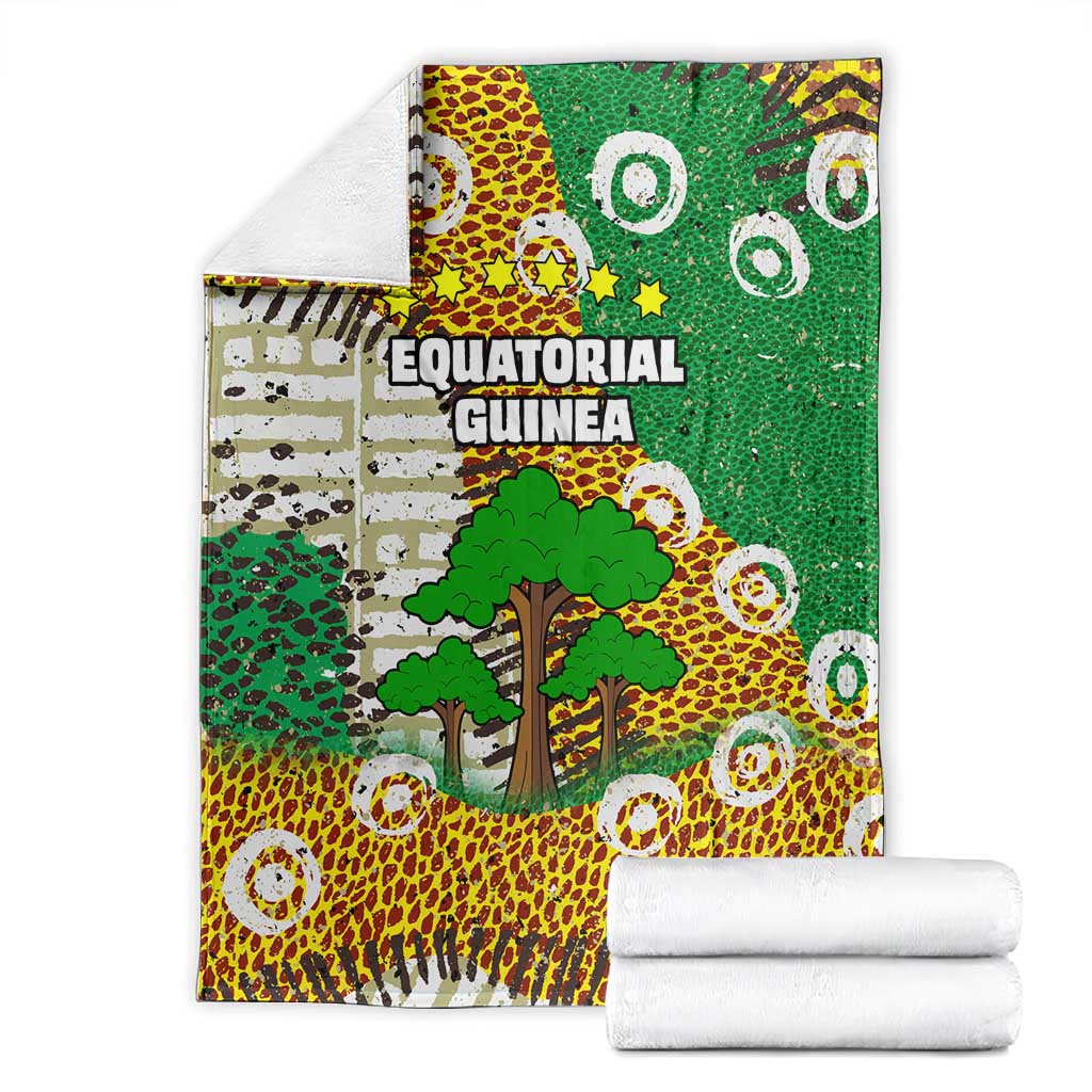 Equatorial Guinea Baobab Tree Blanket - Tribal Patterns and Heritage Quote
