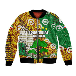 Equatorial Guinea Baobab Tree Bomber Jacket - Tribal Patterns and Heritage Quote