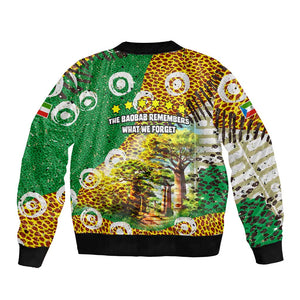 Equatorial Guinea Baobab Tree Bomber Jacket - Tribal Patterns and Heritage Quote