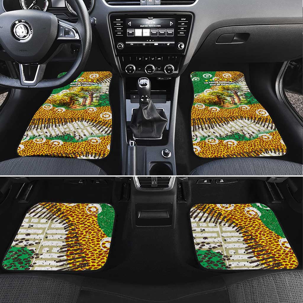 Equatorial Guinea Baobab Tree Car Mats - Tribal Patterns and Heritage Quote