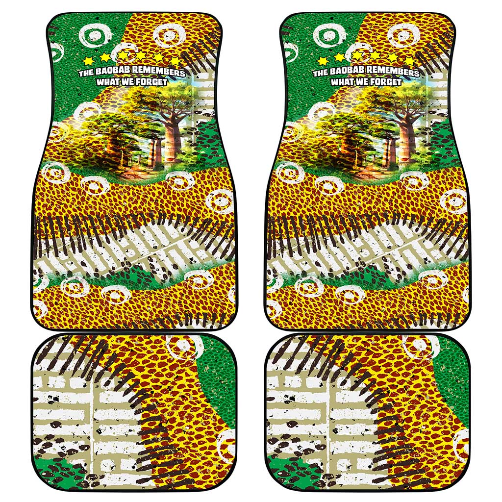 Equatorial Guinea Baobab Tree Car Mats - Tribal Patterns and Heritage Quote