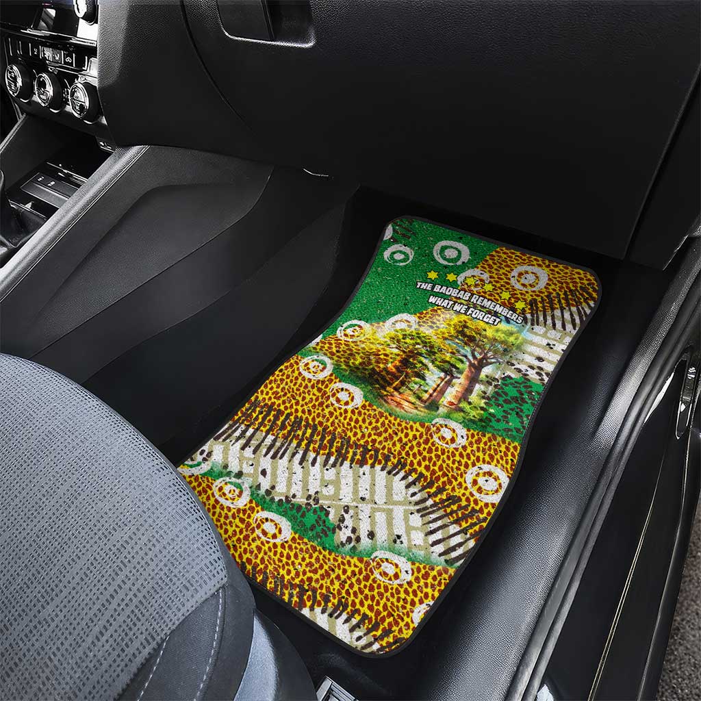 Equatorial Guinea Baobab Tree Car Mats - Tribal Patterns and Heritage Quote