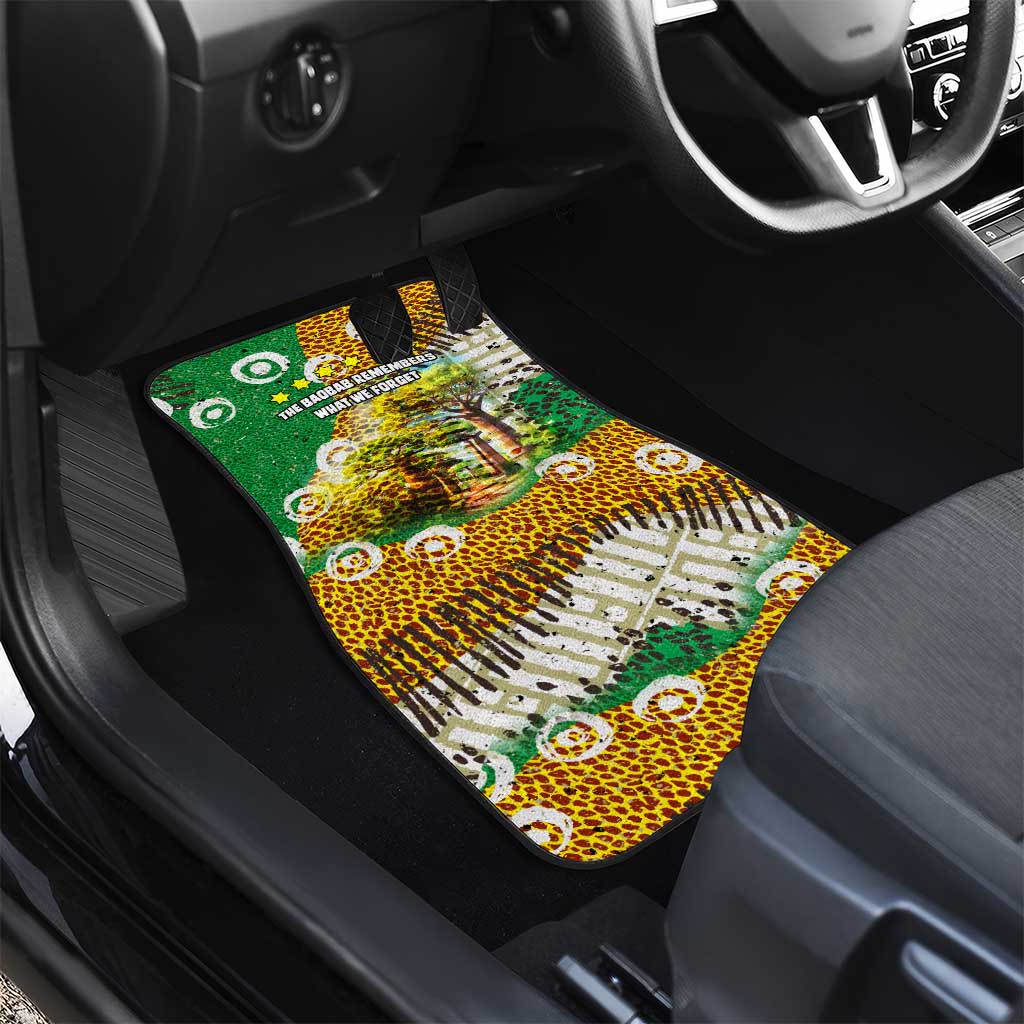 Equatorial Guinea Baobab Tree Car Mats - Tribal Patterns and Heritage Quote