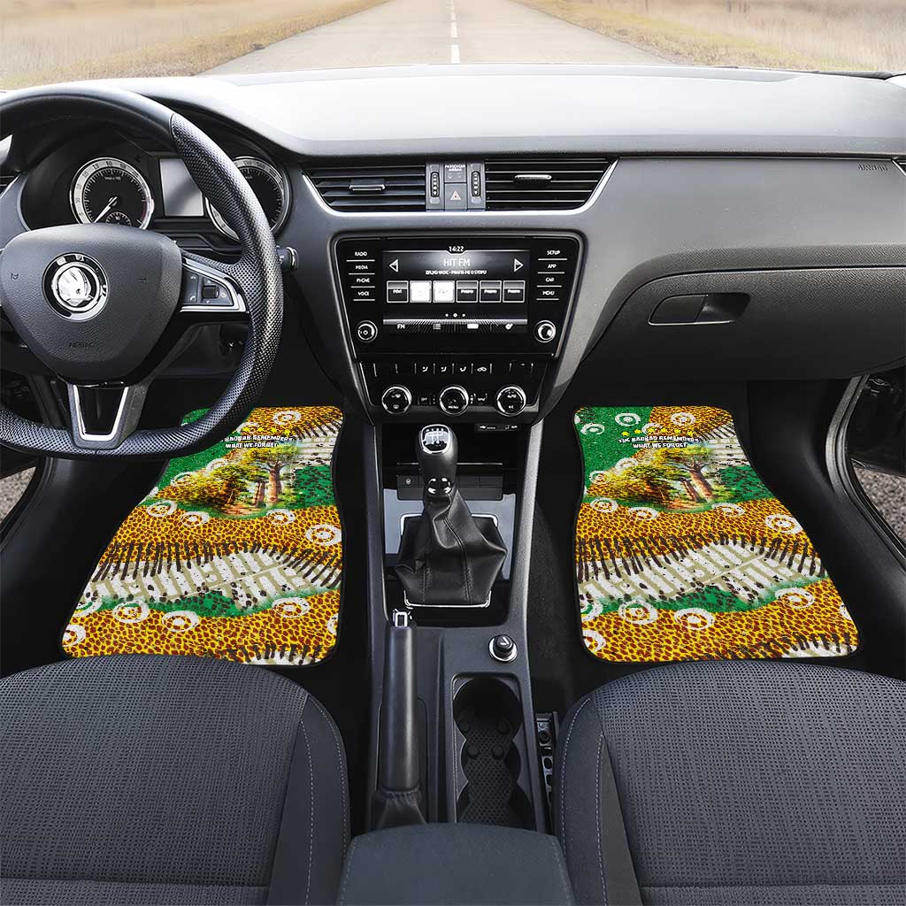 Equatorial Guinea Baobab Tree Car Mats - Tribal Patterns and Heritage Quote